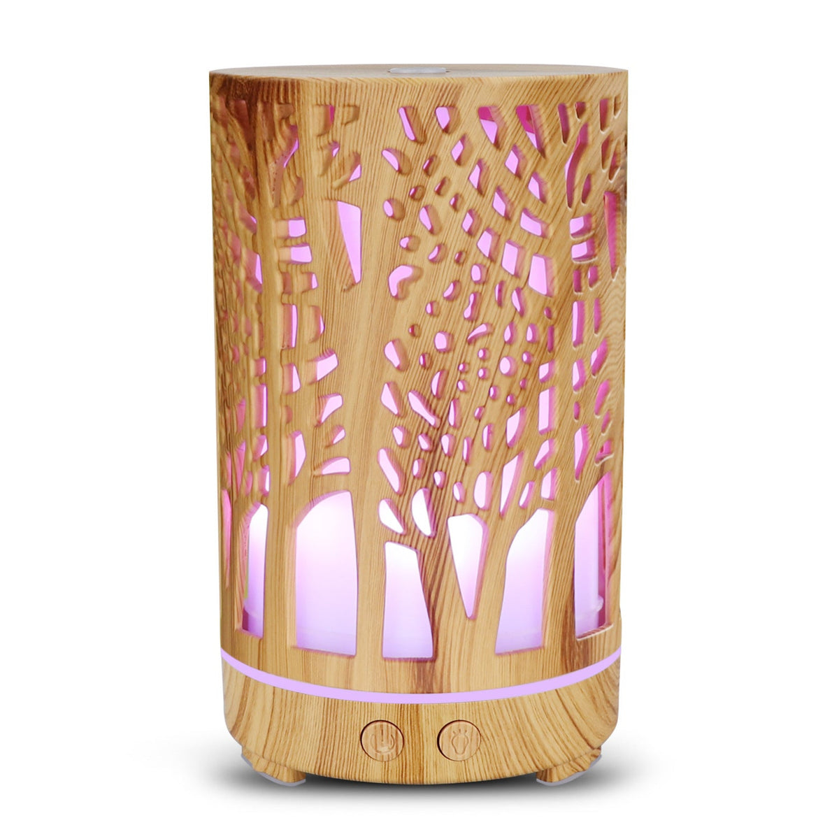 Aromatherapy Diffuser Lamp with Carved Tree Mood Light