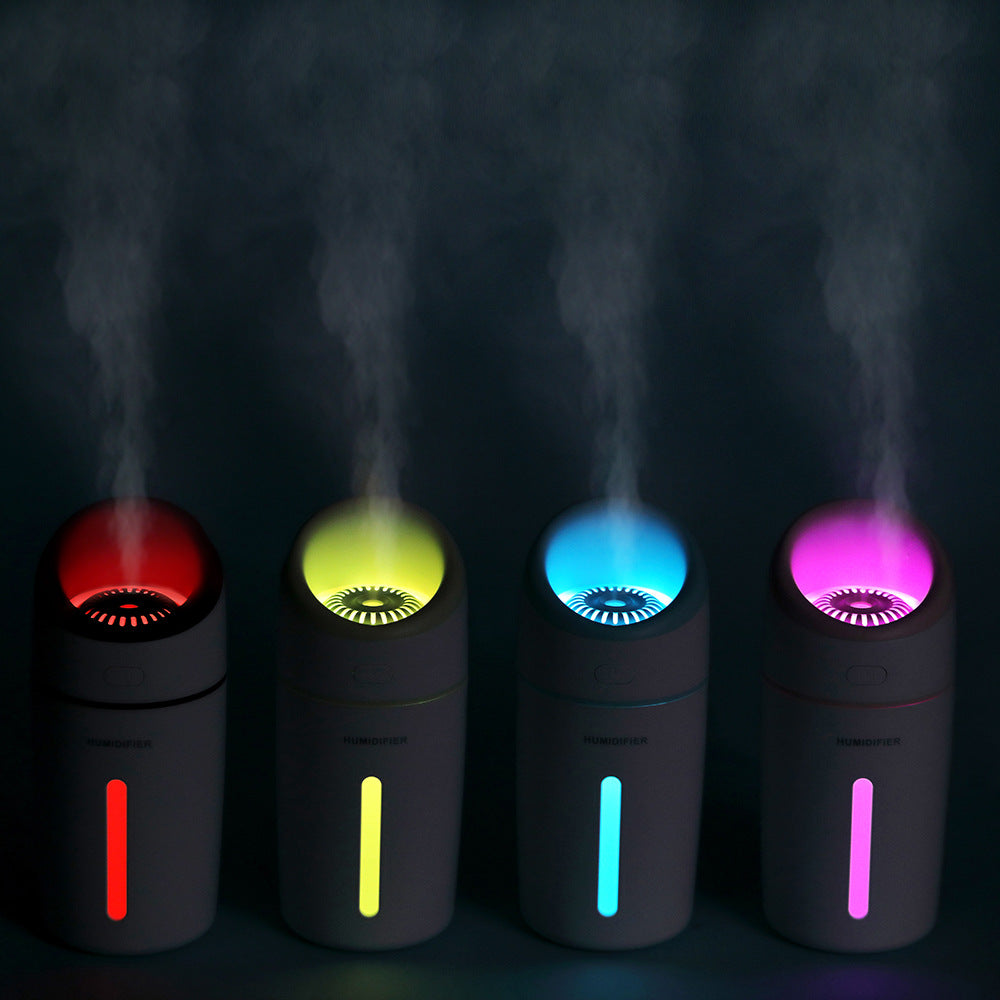 Colorful Mini Humidifier with Night Light for Desk & Car