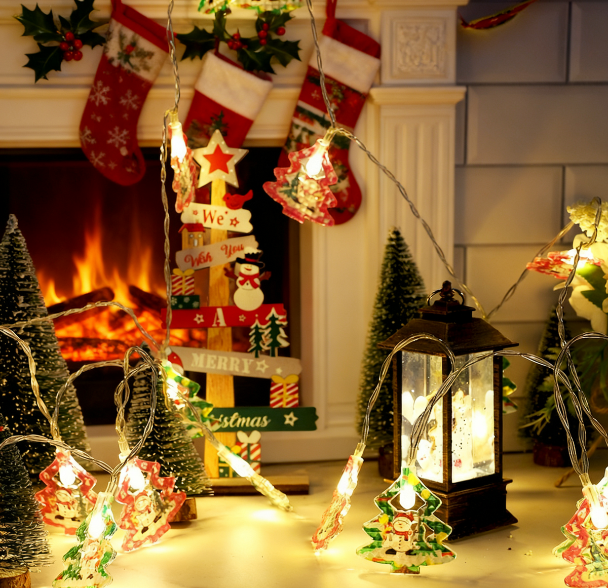 Christmas Tree LED String Lights with Warm White Glow