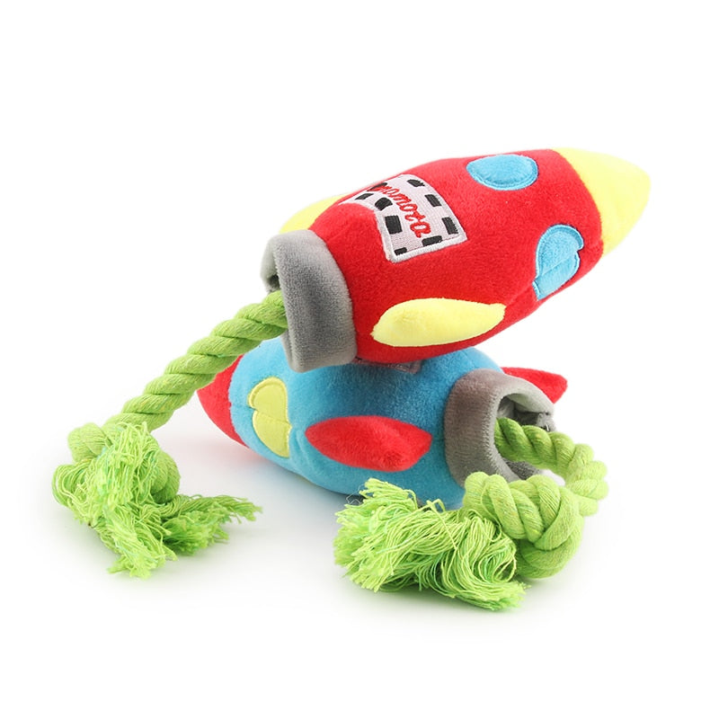 Rocket Dog Toy for Tugging, Chewing & Interactive Play