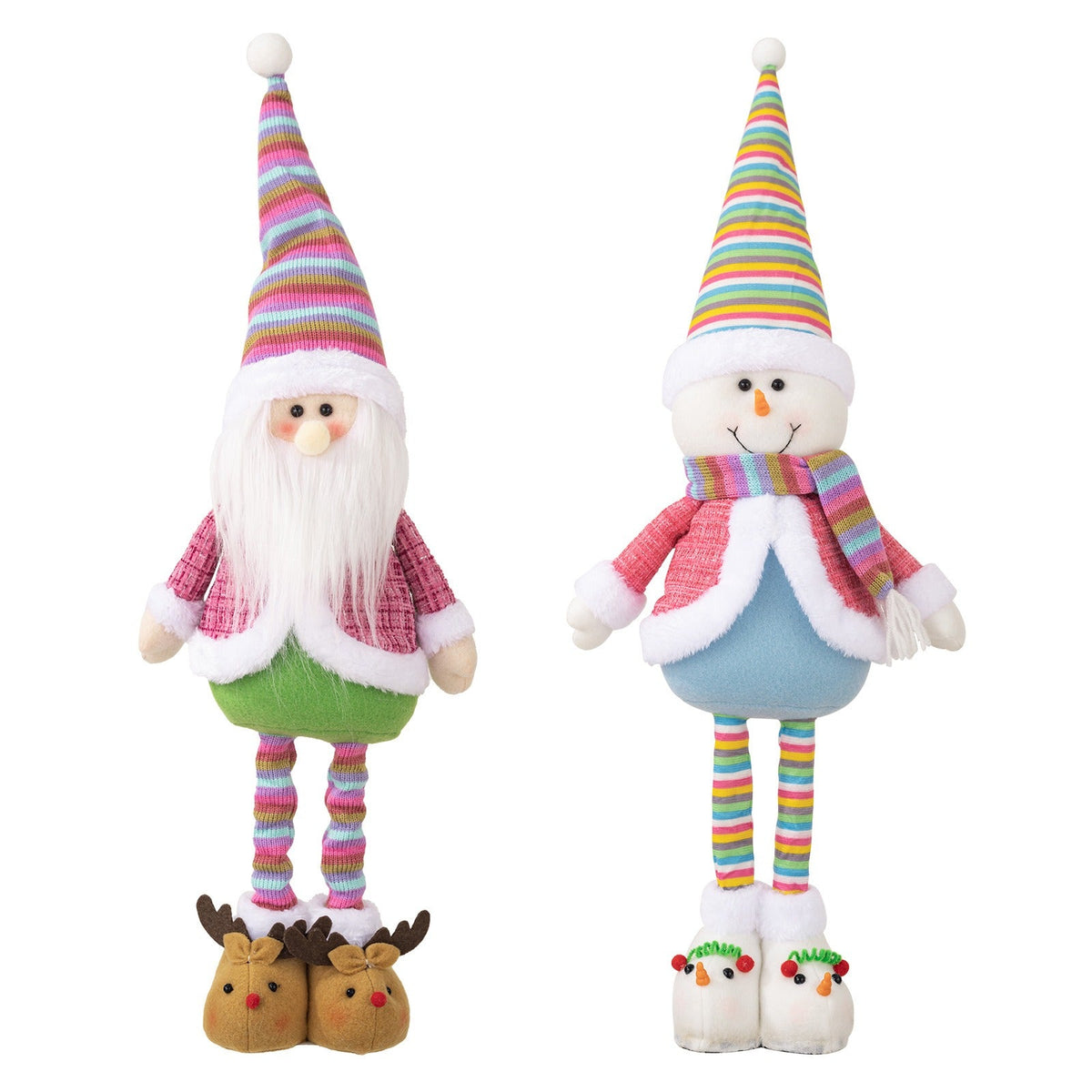 Rainbow Christmas Figurines Set for Colorful Displays