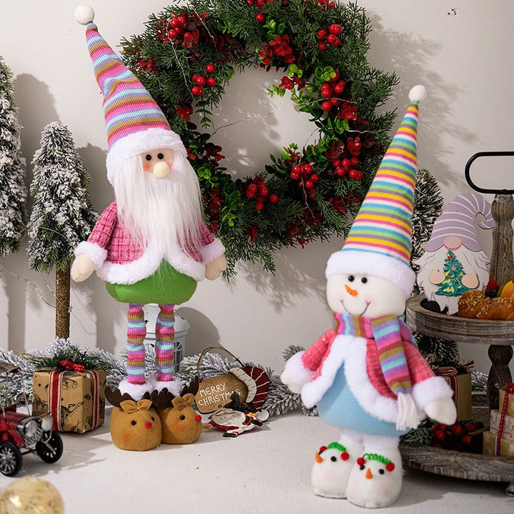 Rainbow Christmas Figurines Set for Colorful Displays