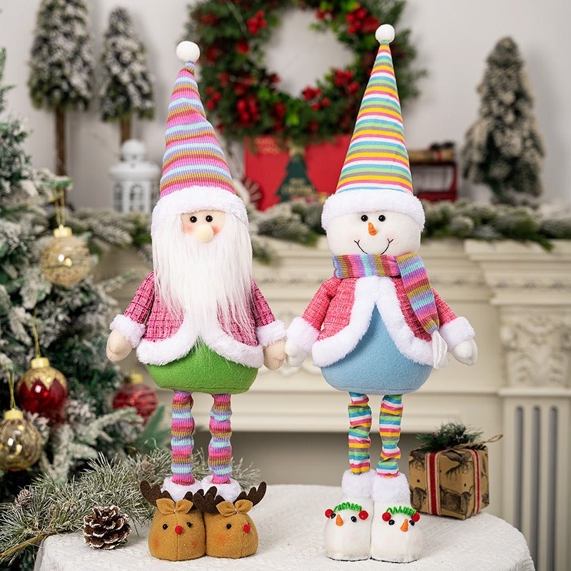 Rainbow Christmas Figurines Set for Colorful Displays