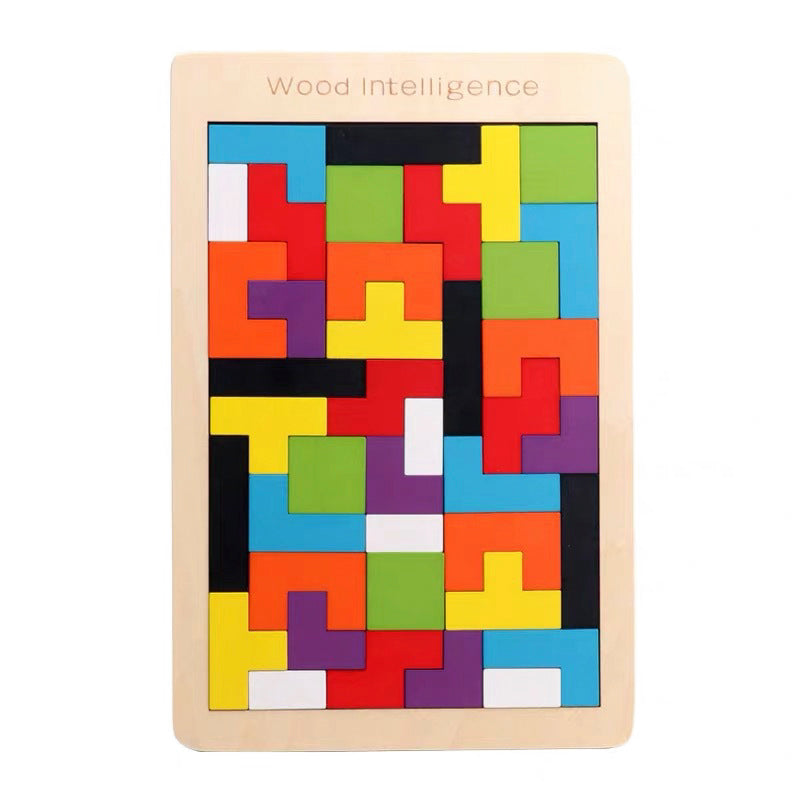 Wooden Tangram Puzzle Toy for Screen-Free Learning