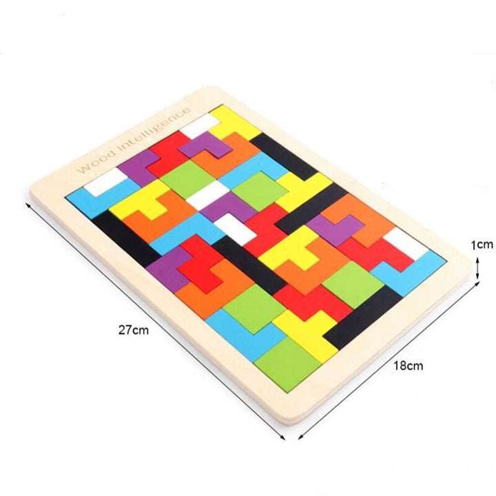 Wooden Tangram Puzzle Toy for Screen-Free Learning