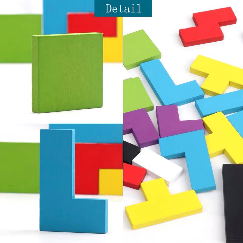 Wooden Tangram Puzzle Toy for Screen-Free Learning