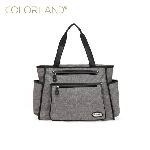 Striped Diaper Bag Organizer With Spacious Storage