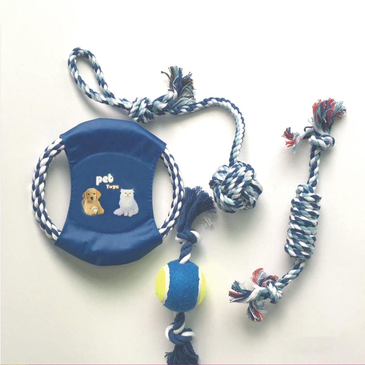 Dog Toy Set for Chewing, Tugging & Daily Dental Play