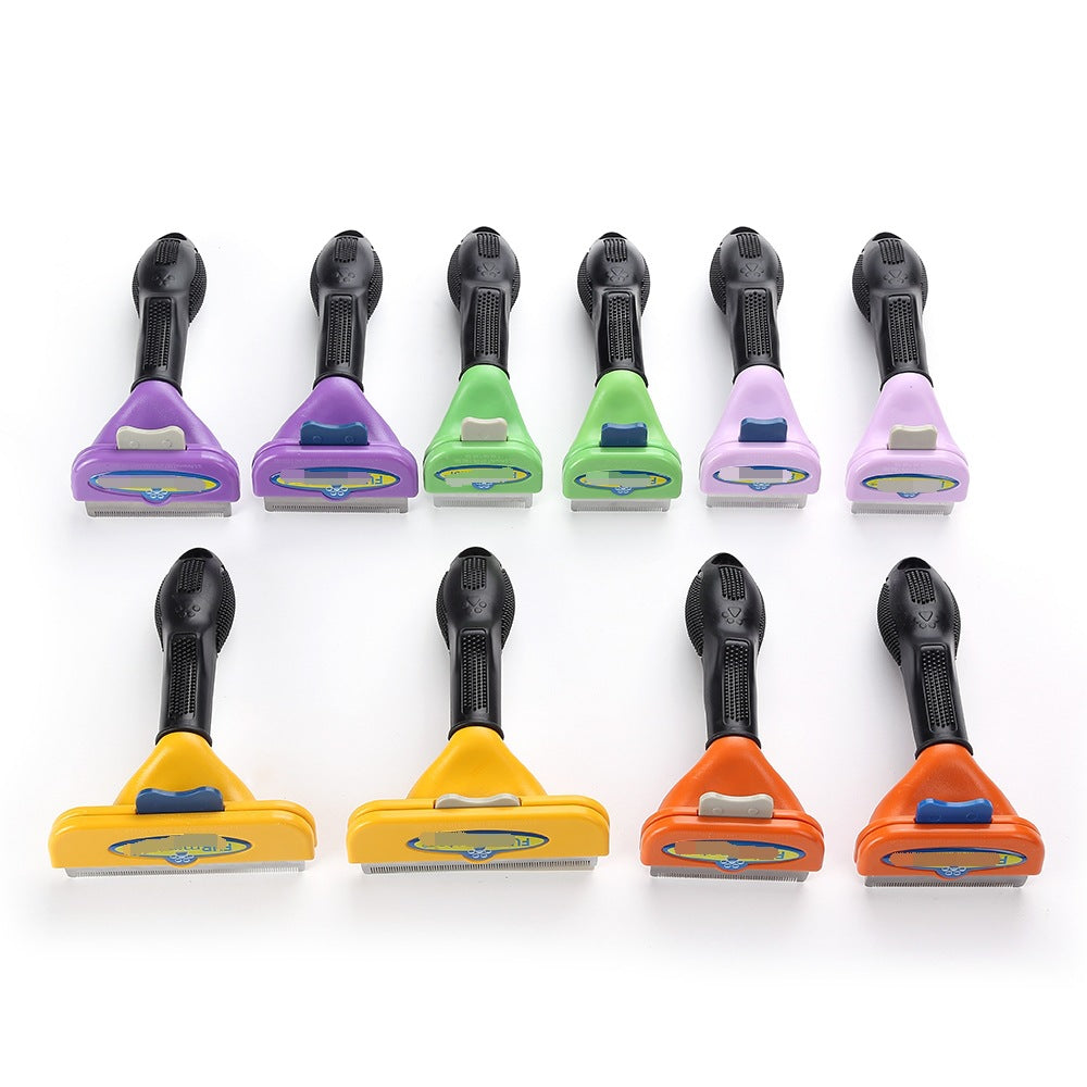 Stainless Steel Pet Deshedding Brush for Cats & Dogs