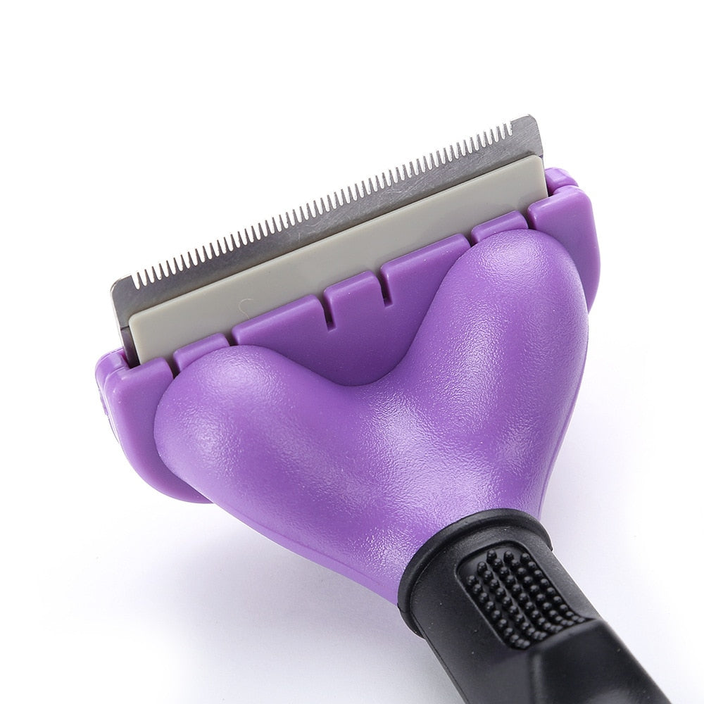Stainless Steel Pet Deshedding Brush for Cats & Dogs