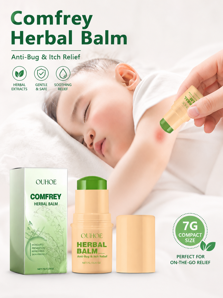 Comfrey Herbal Balm Stick — Mosquito Bite Itch Relief