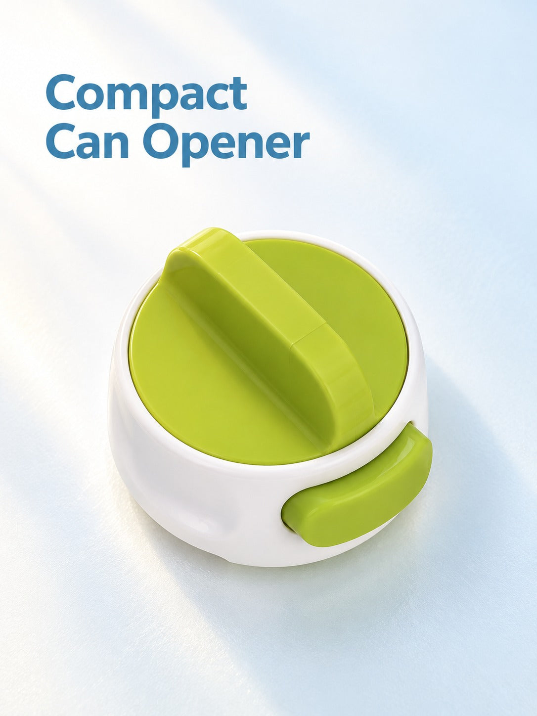 Compact Manual Can Opener with Easy-Turn Knob for Kitchens