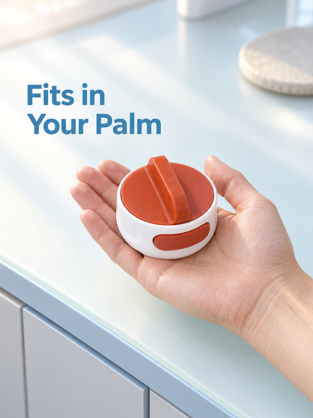 Compact Manual Can Opener with Easy-Turn Knob for Kitchens