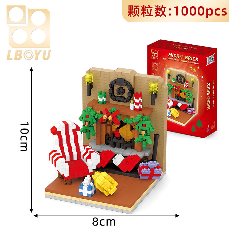 Christmas Building Block Set Detailed Santa Sleigh