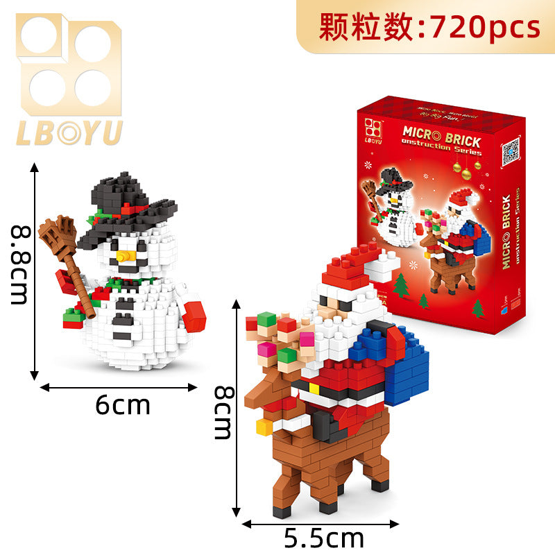 Christmas Building Block Set Detailed Santa Sleigh