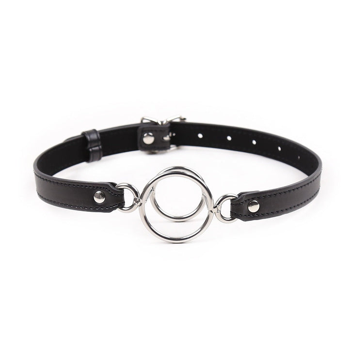 Double-Ring BDSM Mouth Ball Gag With Adjustable Strap