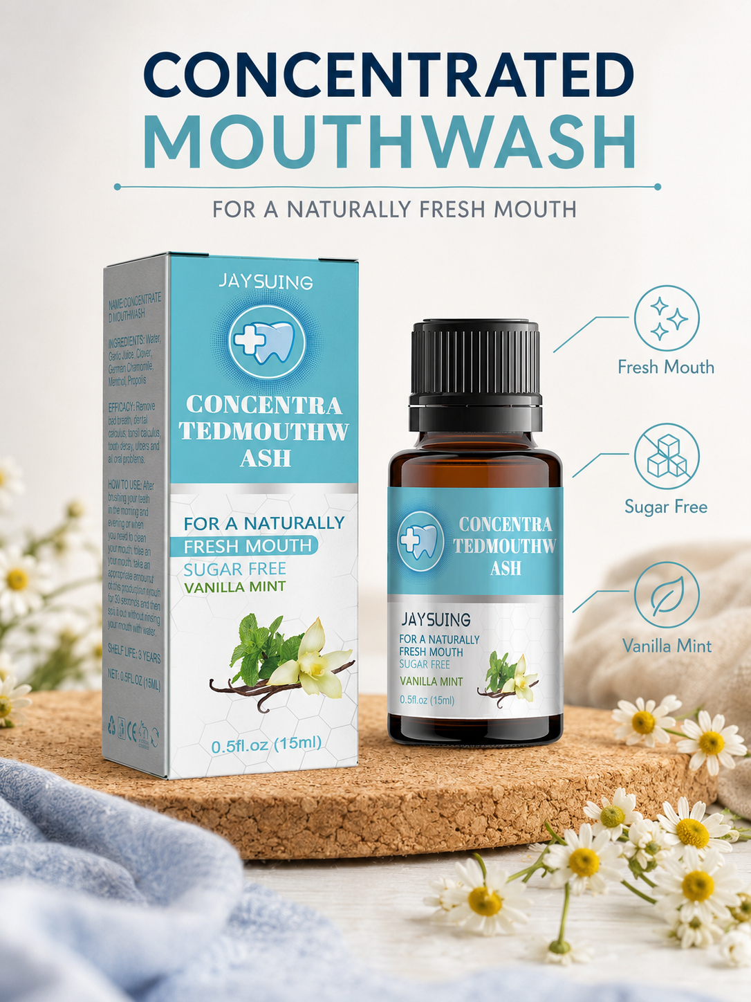 Concentrated Mouthwash – Whiter Teeth & Fresh Breath