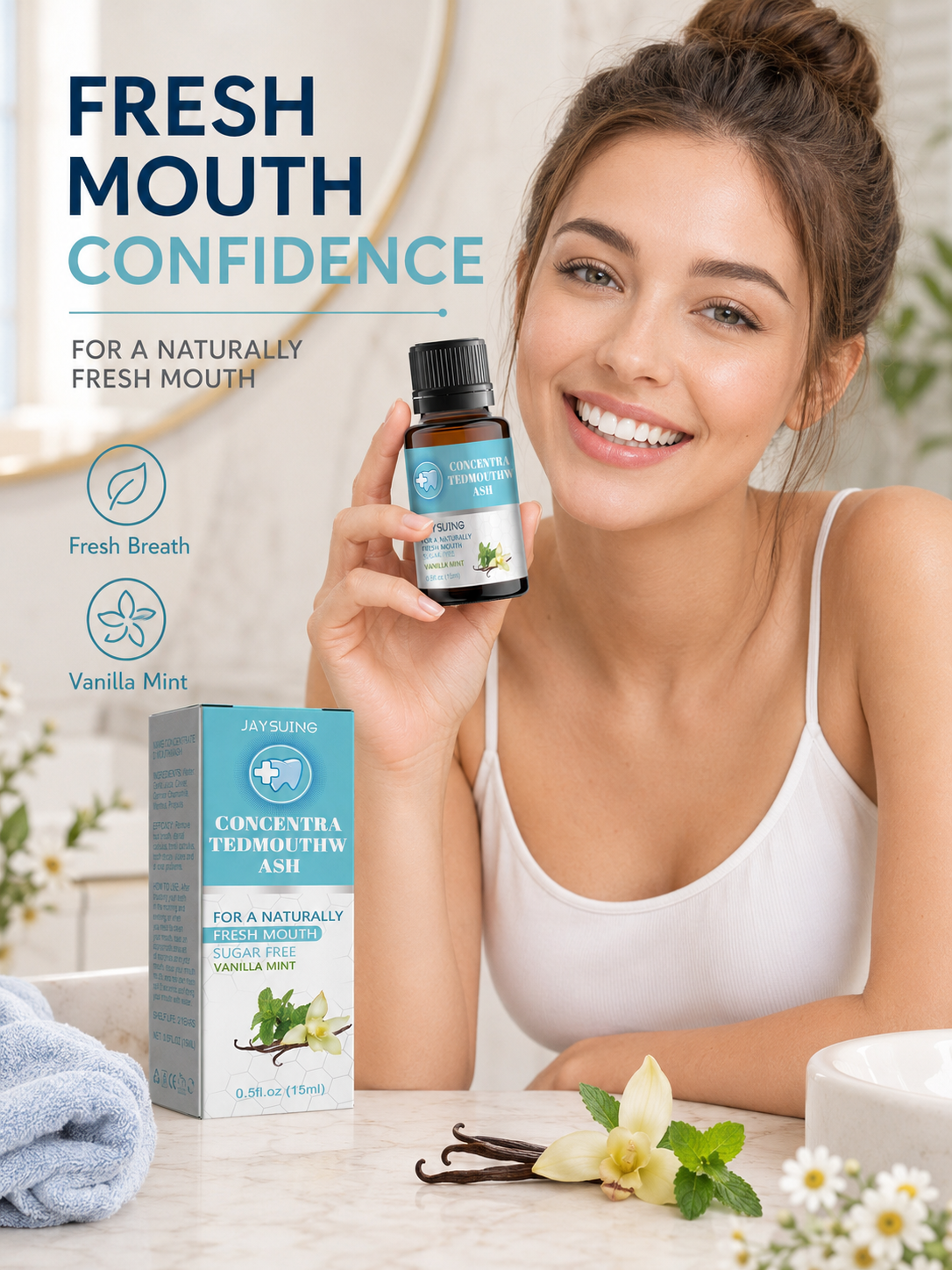 Concentrated Mouthwash – Whiter Teeth & Fresh Breath