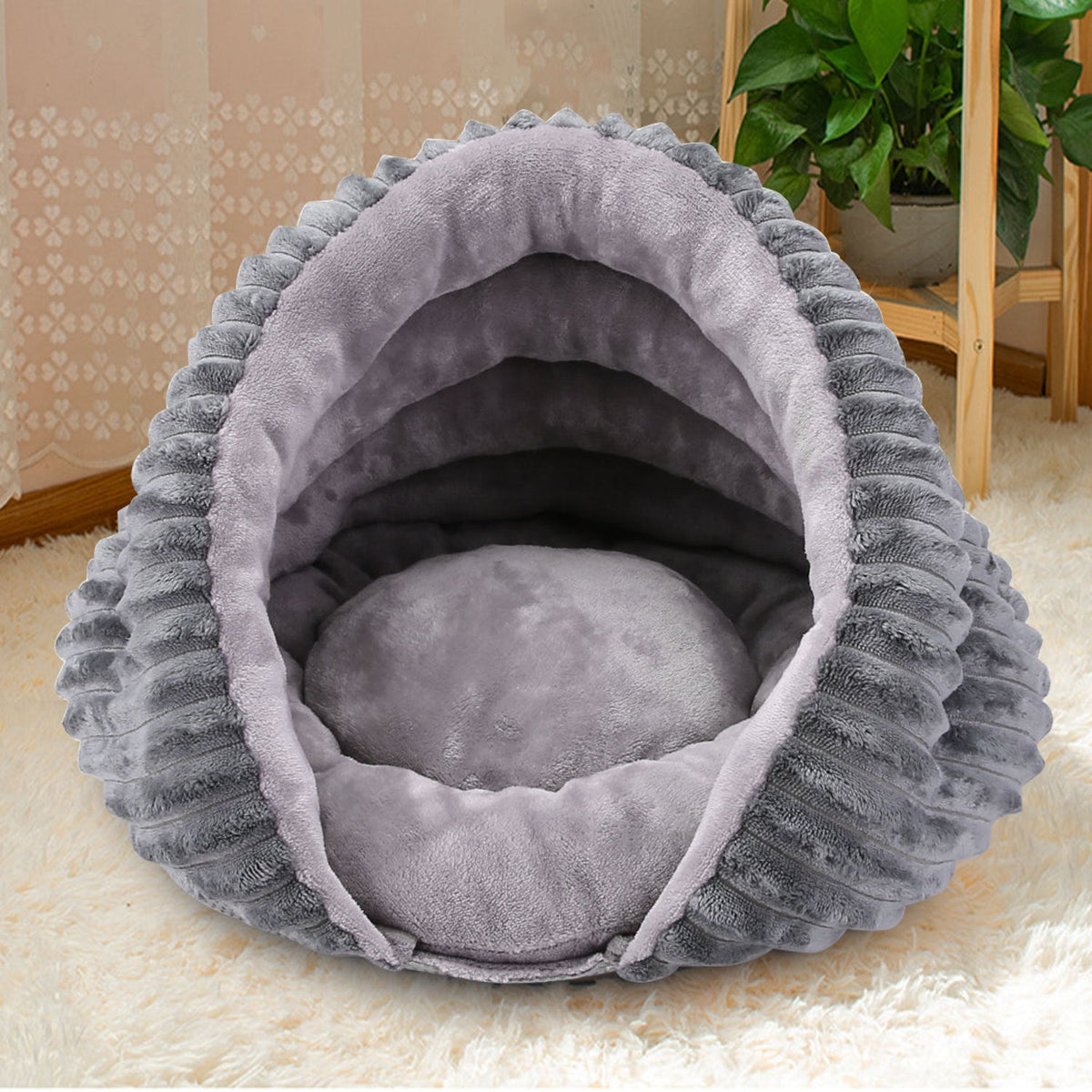 Enclosed Cat Bed for Small Dogs | Plush Cozy Retreat