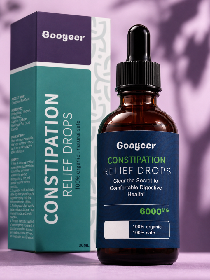 Organic Constipation Relief Drops — Natural Bowel Regularity