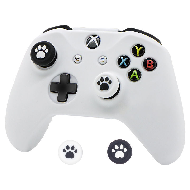 Pink Silicone Xbox Controller Cover with Paw-Print Caps