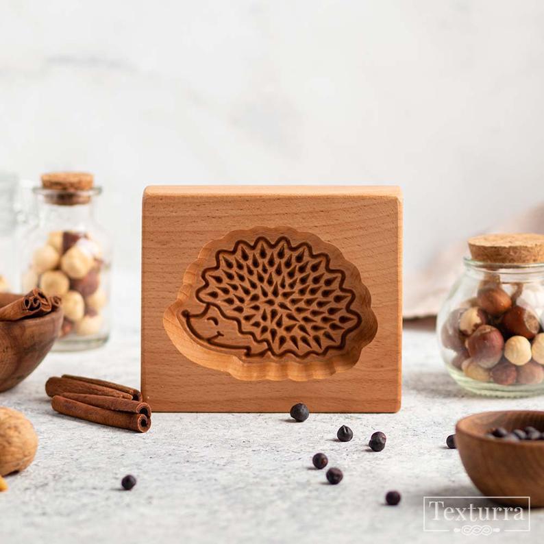 Beech Wood Cookie Mold for Shortbread and Gingerbread