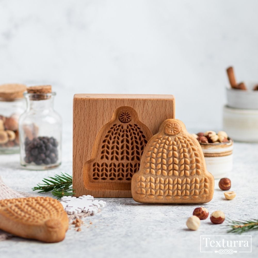 Beech Wood Cookie Mold for Shortbread and Gingerbread