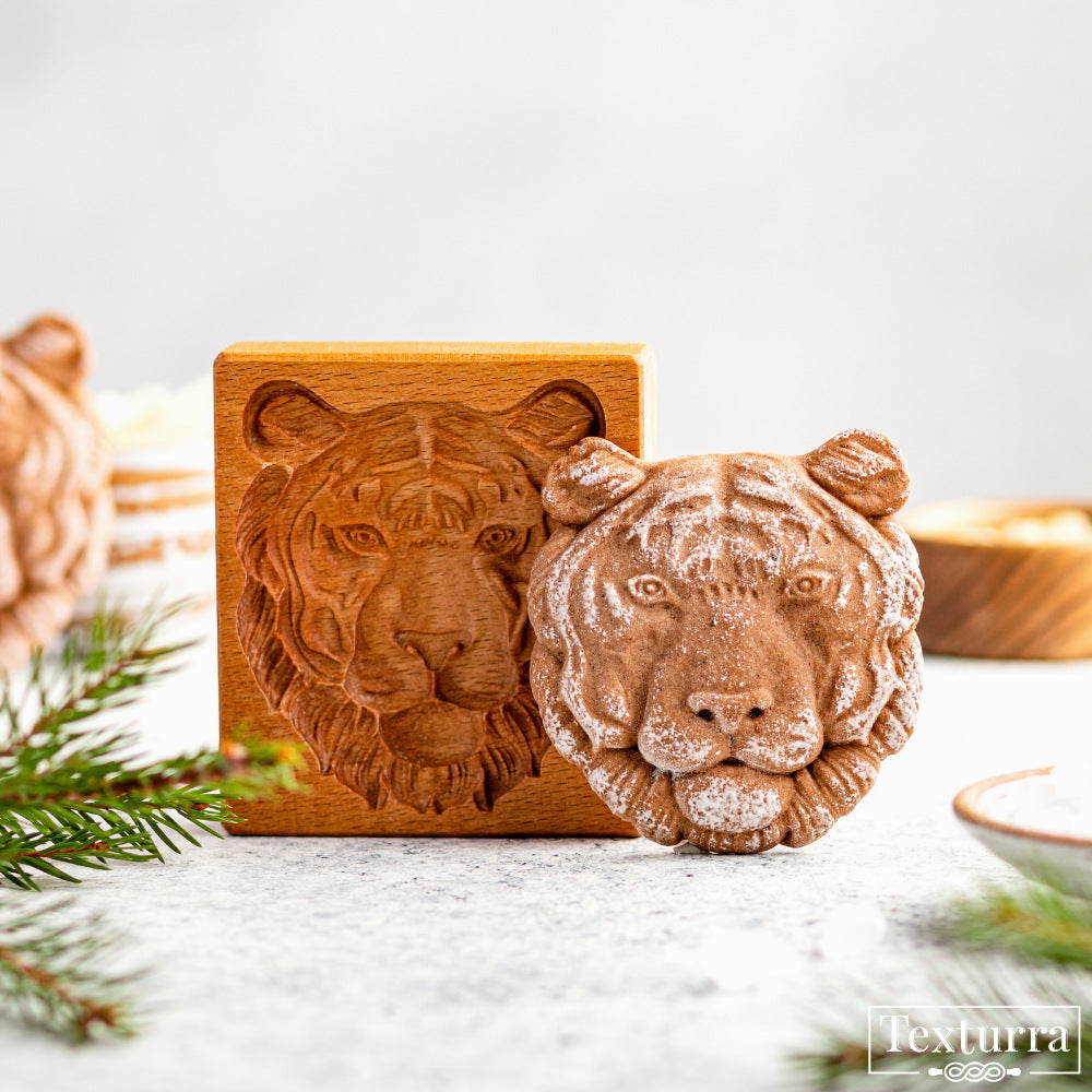 Beech Wood Cookie Mold for Shortbread and Gingerbread