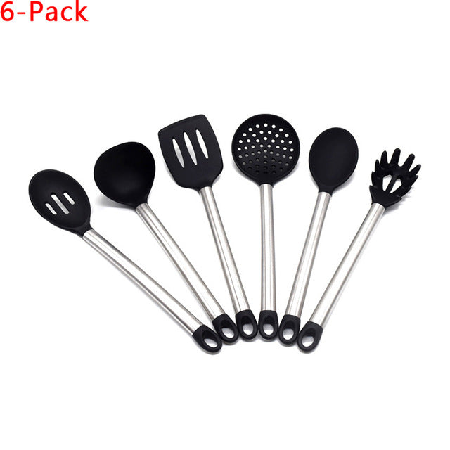 Silicone Cooking Utensil Set That Spares Non-Stick Pans