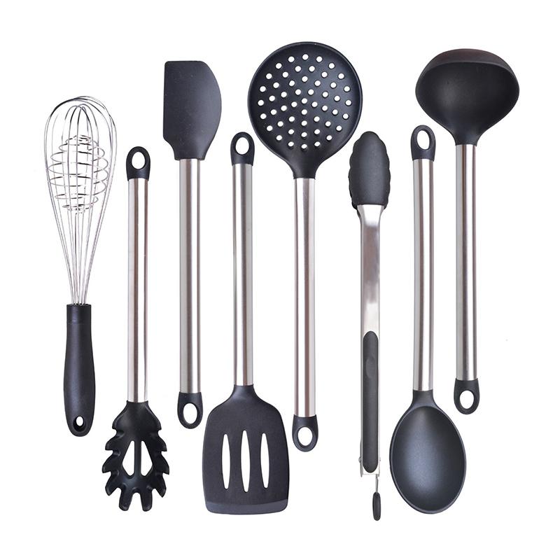 Silicone Cooking Utensil Set That Spares Non-Stick Pans