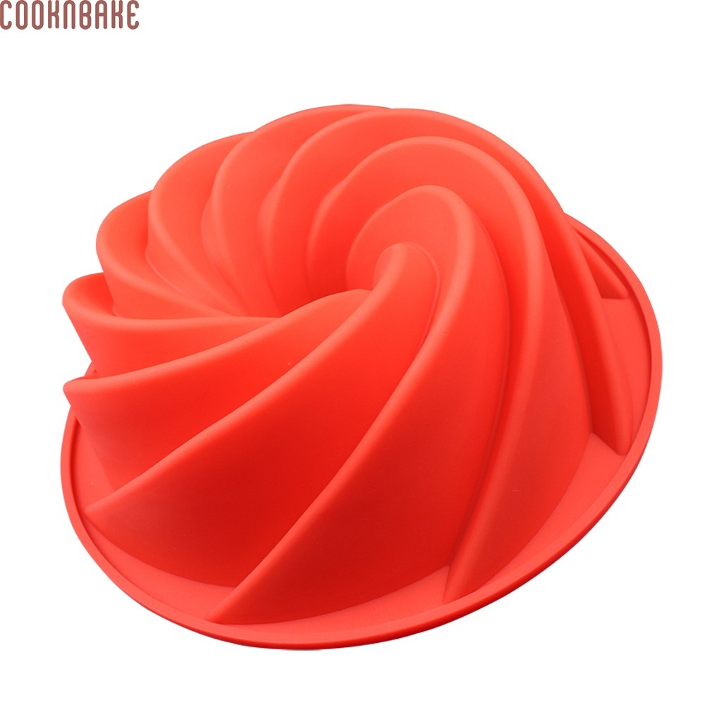 Swirl Bundt Cake Silicone Mold, 25 cm Spiral Design