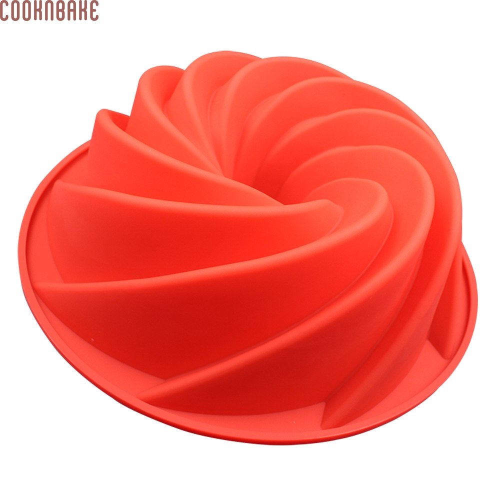 Swirl Bundt Cake Silicone Mold, 25 cm Spiral Design