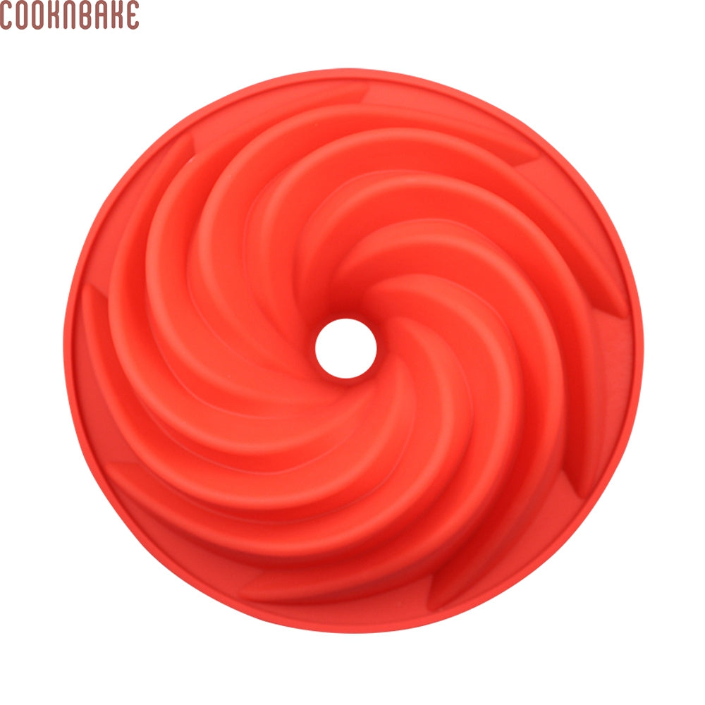 Swirl Bundt Cake Silicone Mold, 25 cm Spiral Design