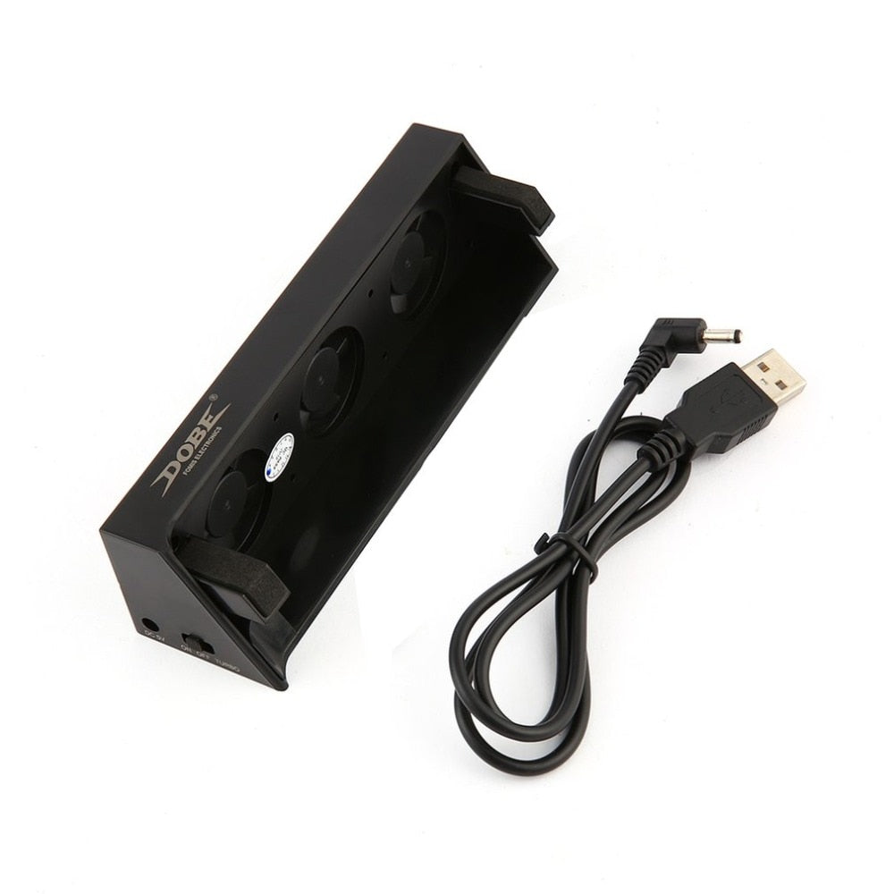 PS4 Slim USB Cooling Fan with Three-Fan Turbo Mode
