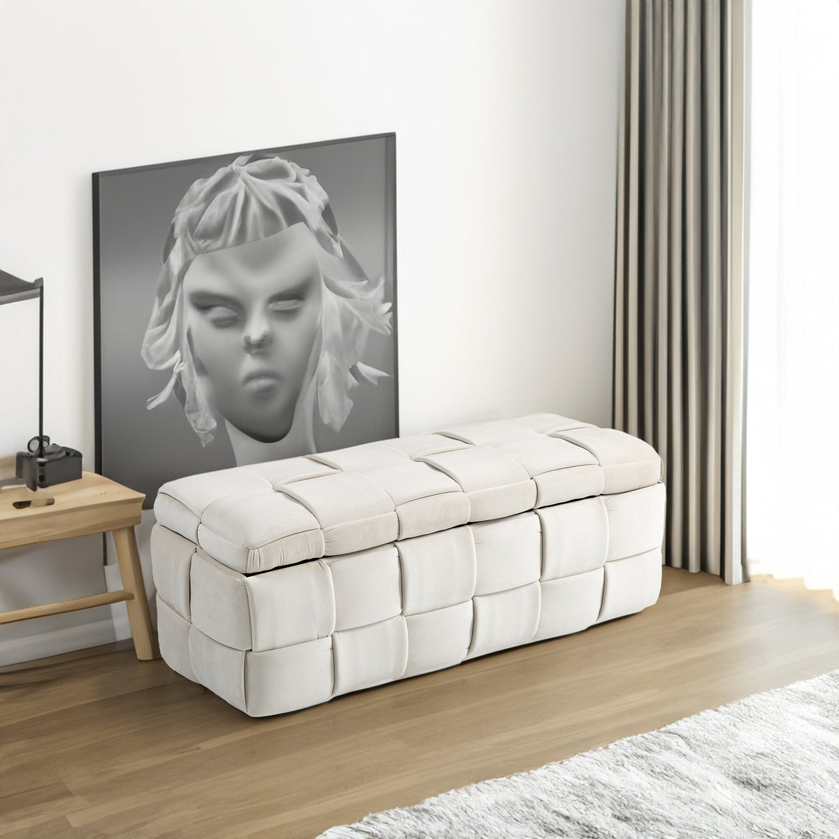 Storage Ottoman Bench: Hidden Bedding Storage and Seating