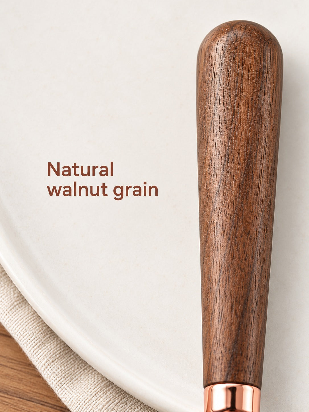 Copper Measuring Cups and Spoons with Walnut Handles