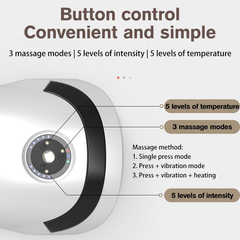 Heated Hand Massager with Air Compression for Stiff Palms