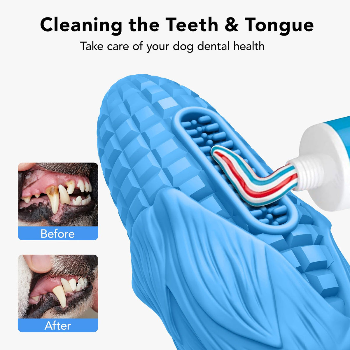 Dog Dental Chew Toy With Treat-Filled Interactive Fun