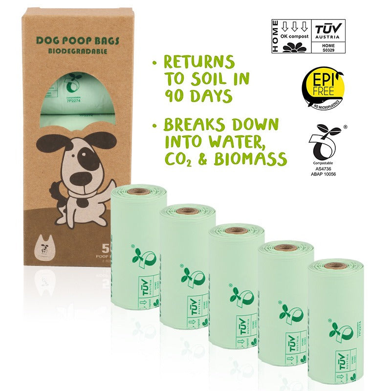 Compostable Dog Poop Bags, TÜV Certified Home Compost