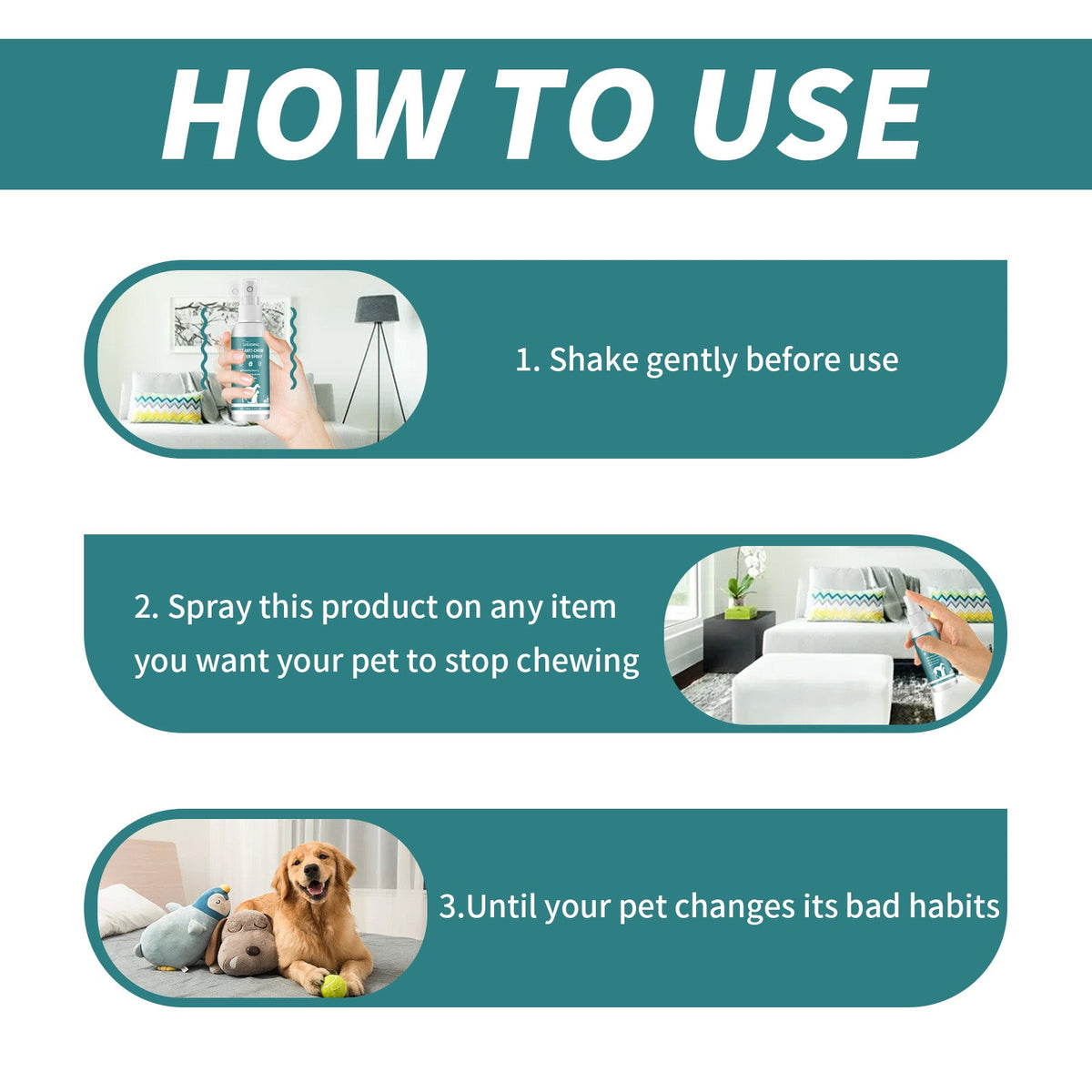 Pet Chewing & Scratching Spray for Better Habits