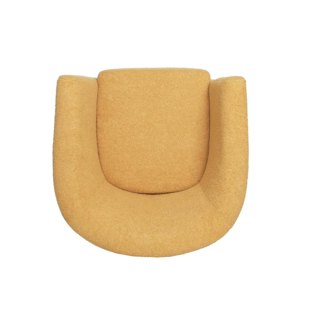 Mustard Boucle Tub Chair for Living Room Reading Nooks