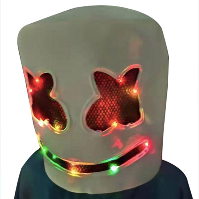 LED Light Up Full Face Mask for Halloween Cosplay Parties