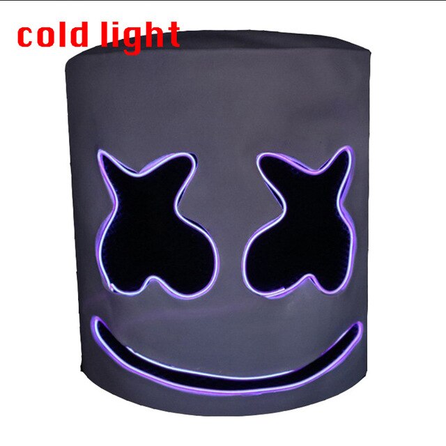 LED Light Up Full Face Mask for Halloween Cosplay Parties