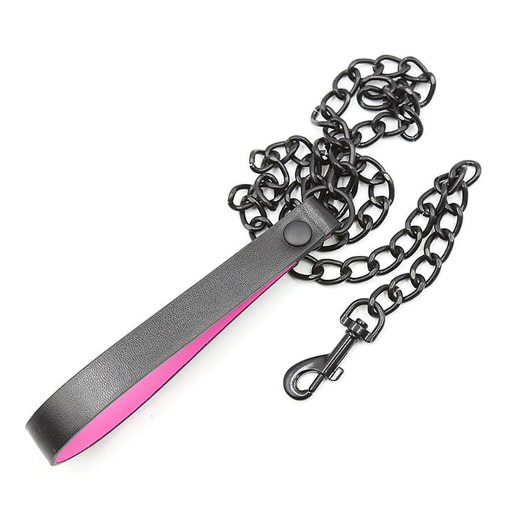 Padded BDSM Collar and Chain Leash Cosplay Set for Adults