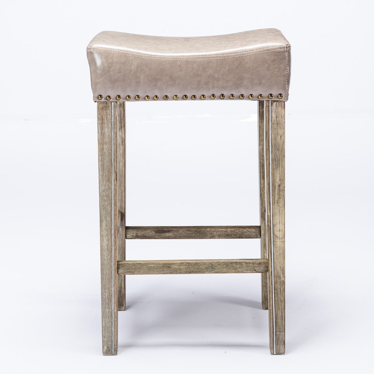 Farmhouse Counter Height Bar Stools Gray Set of 2 Backless