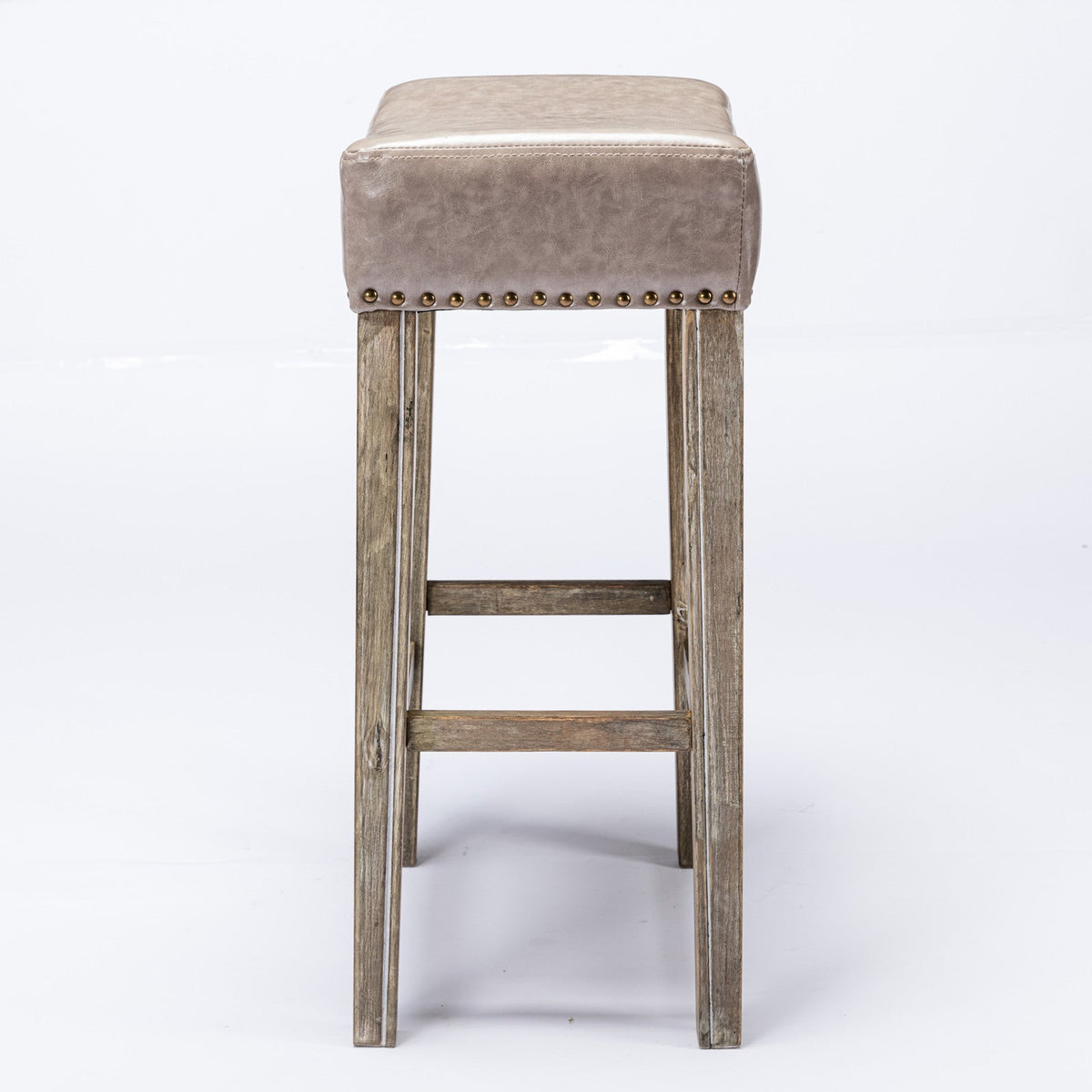 Farmhouse Counter Height Bar Stools Gray Set of 2 Backless
