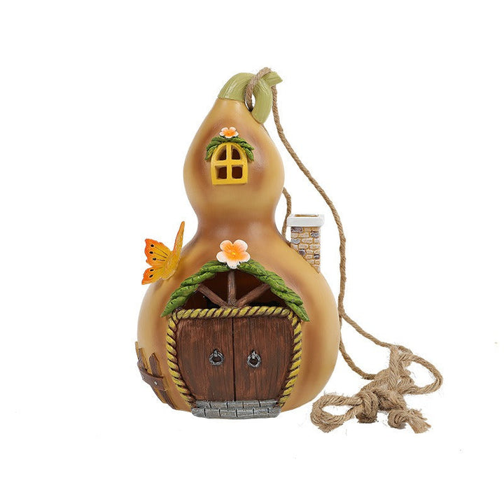 Solar Fairy House Light: Whimsical Gourd Garden Decor