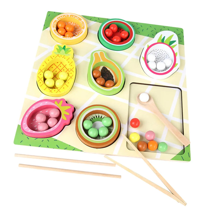 Wooden Color Sorting Toy for Early Fine Motor Skills