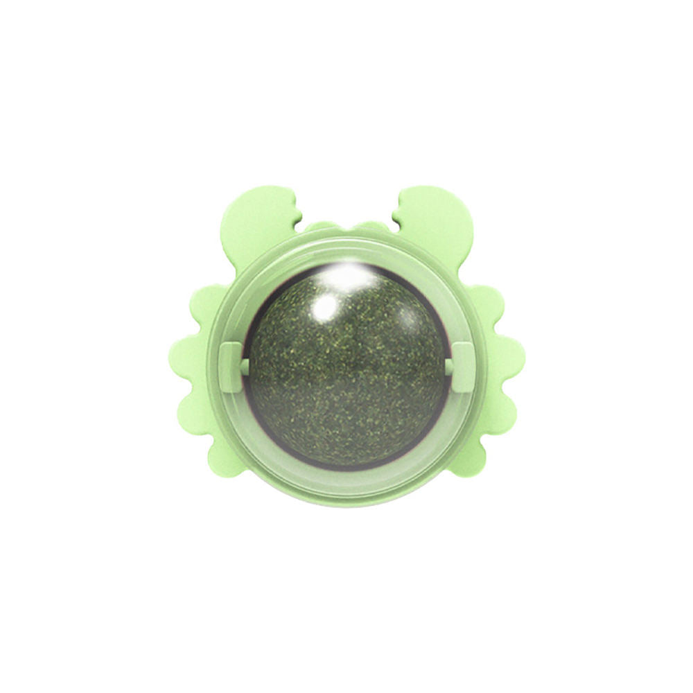 Rotating Catnip Ball Toy for Indoor Dental Playtime
