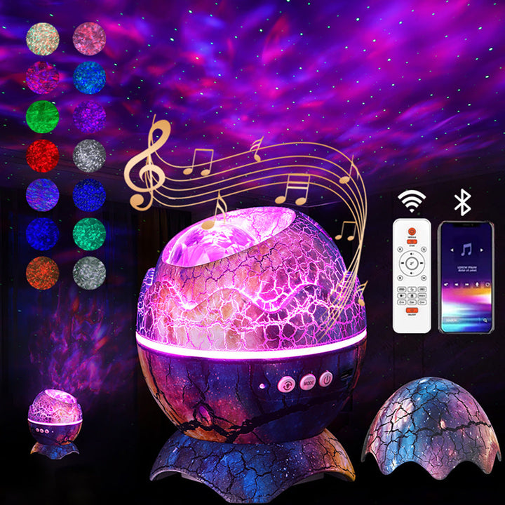 Dinosaur Egg Star Projector Light with White Noise